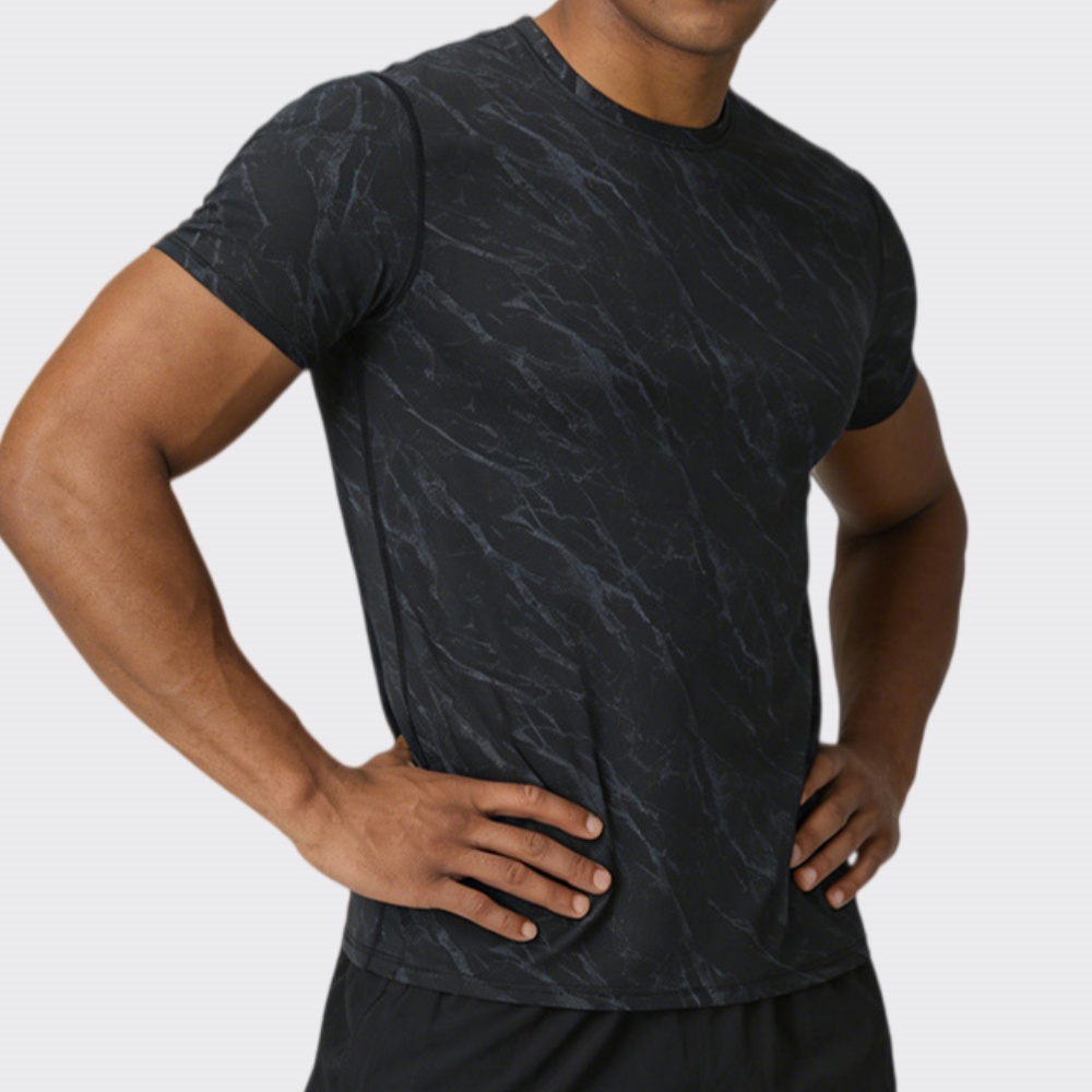 T Shirt Tight Fit - Summer Men's Quick-Dry Fitness T-Shirt Short