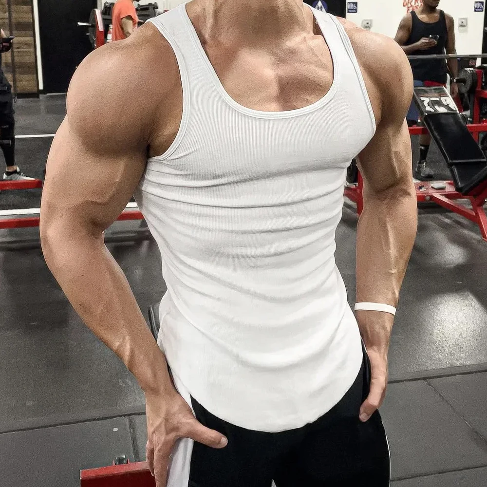 Men's Sport Slim Vest Summer B - огляд і ціна Undershirt Crew Neck