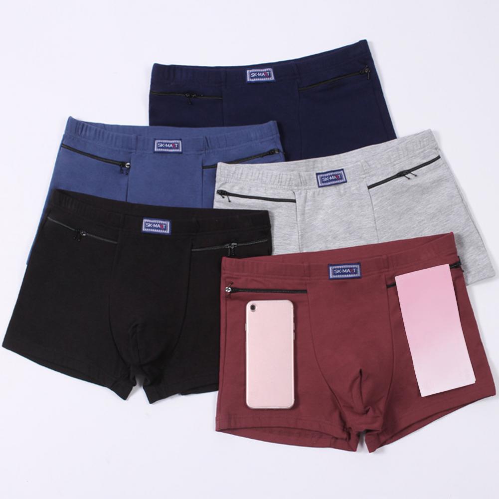 Men's Pockets Underwear Anti-t - огляд і ціна Boxer Brief Pack Cotton