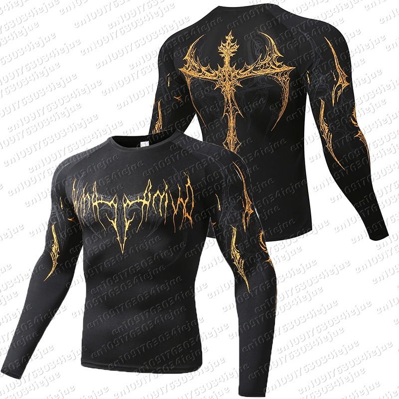 Compression Shirt Men Casual S - огляд і ціна T Shirt Tight Fit